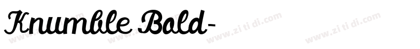 Knumble Bold字体转换